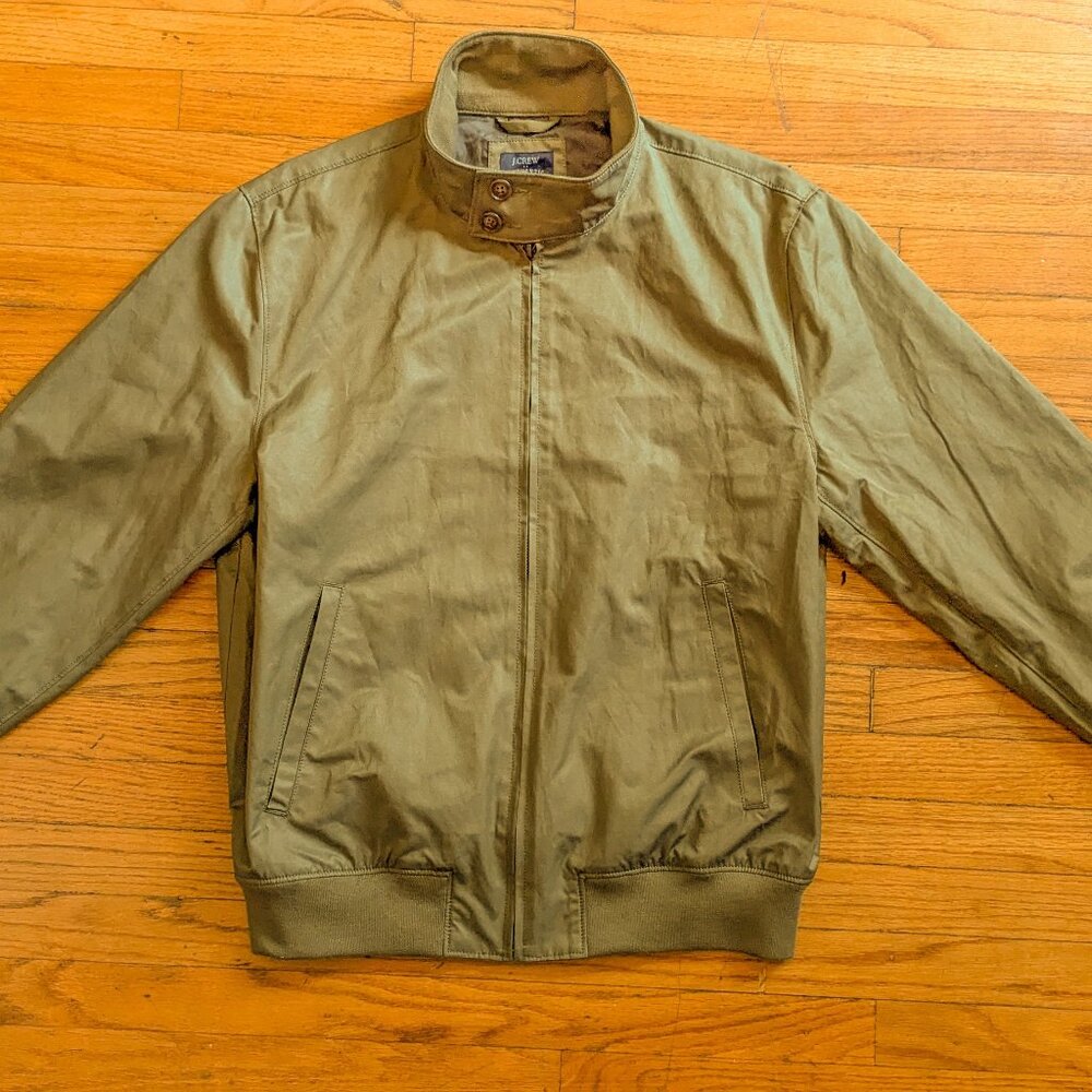 J.Crew Factory // Lightweight Cotton-Blend Jacket // Frosty Olive // M